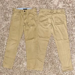 (2) pair boys TOMMY HILFIGER khaki chino pants, sizes 18 & 20